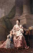 Allan Ramsay Charlotte of Mecklenburg-Strelitz with two of her children France oil painting artist